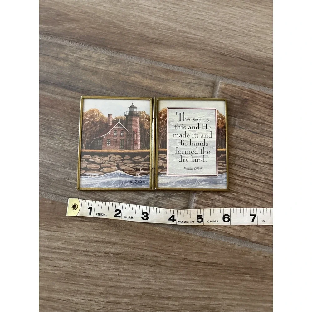 Bob‎ Stewart Lighthouse Brass Glass Framed - Psalm 95:5